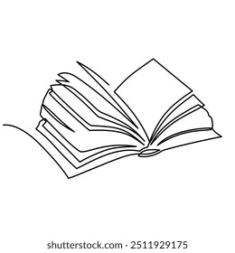 one line art of a book