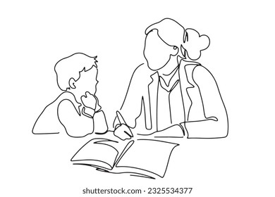 Outlined Children Vector Art & Graphics