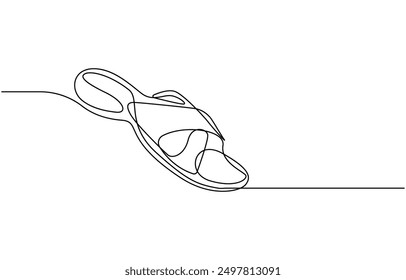 una línea de arte. una línea de arte continúa. un zapato de alta colina, Doodle Shoe Symbol Curve Sketch Silhouette. Doodle Hi Hill Shoe Sketch Dibujado Una Línea Continua Zapato Mujer Moda Símbolo Elemento