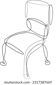 one line art. one continuous line. an illustration of a chair
