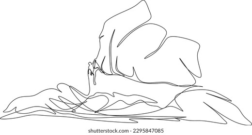 one line art. one continuous line art of a mountain climber