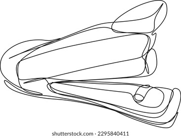 one line art. one continuous line art. a stapler on white background