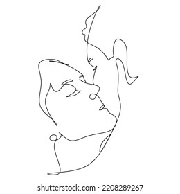 One Line Art Couple Line Art Stock Vector (Royalty Free) 2208289267 ...