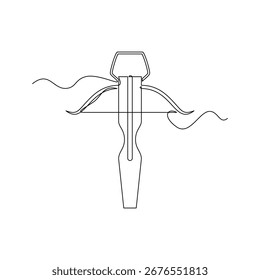 uma ilustração vetorial em forma de arco de linha. uma ilustração em forma de arco de linha, uma linha contínua, simples, desenhada à mão e estilo de esboço. para ícones, símbolos, sinais ou logotipos