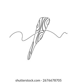 one line art Cudgel vector illustration. line art, one continuous line, simple, hand drawn and sketch style. for icons, symbols, signs or logos
