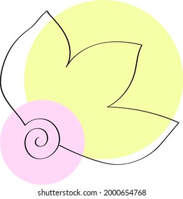 Flor de diseño de arte de una línea
