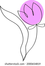 Flor de diseño de arte de una línea