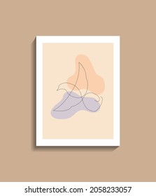 one line art drawing, hand painted, Continuous line vector flying dove, trendy abstract poster illustration and modern minimalist