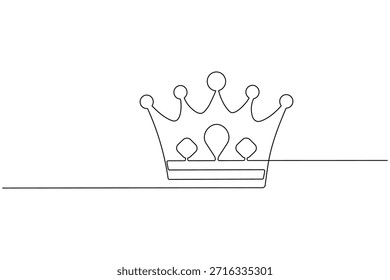 Um desenho artístico de uma coroa real inclinada simbolizando liderança e autoridade