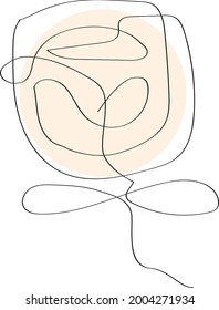 Diseño de flores de arte de una línea