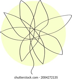 Diseño de flores de arte de una línea