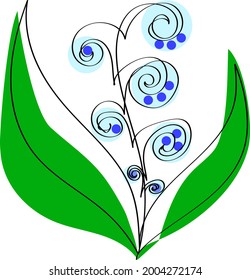 One line art flower design