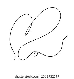 Una línea de arte de un corazón