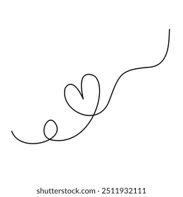 one line art of a heart