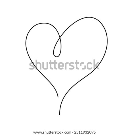 one line art of a heart