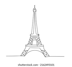 One line art illustration. Black and white drawing.