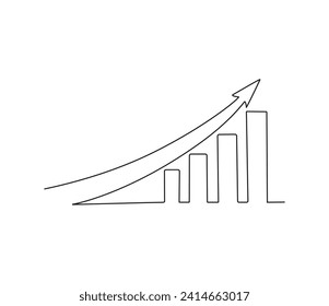 One line art illustration , black line 