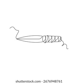 one line art Knives vector illustration. line art, one continuous line, simple, hand drawn and sketch style. for icons, symbols, signs or logos