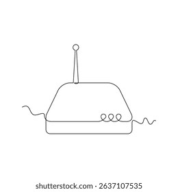 one line art Network Devices vector illustration. line art, one continuous line, simple, hand drawn and sketch style. for icons, symbols, signs or logos