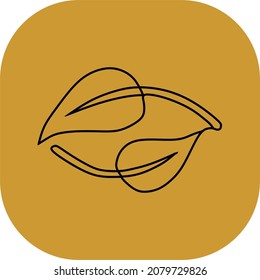 Una línea de arte en la hoja