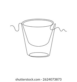 one line art Shot Glass Standard vector illustration. line art, one continuous line, simple, hand drawn and sketch style. for icons, symbols, signs or logos