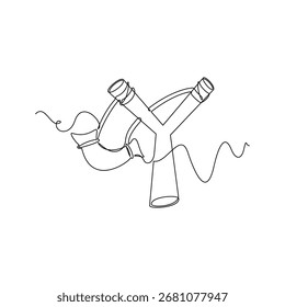 uma ilustração vetorial de captura de linha, uma linha contínua, simples, desenhada à mão e estilo de esboço. para ícones, símbolos, sinais ou logotipos