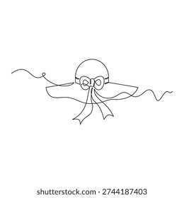 one line art Sun