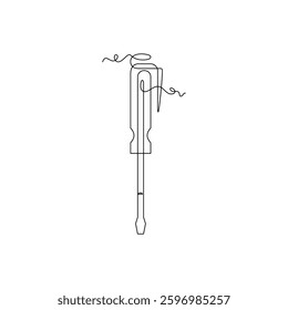 one line art Tester tool vector illustration. line art, one continuous line, simple, hand drawn and sketch style. for icons, symbols, signs or logos