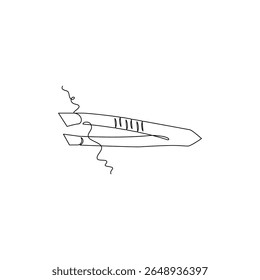 uma ilustração vetorial Tweezer de arte de linha, uma linha contínua, simples, desenhada à mão e estilo de esboço. para ícones, símbolos, sinais ou logotipos