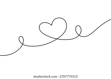 Una línea de diseño de Vector de arte con un amor simple