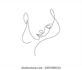 one line art vector Illustration of a woman face in a line fashion concept female beauty