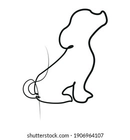 One line art . vector trace.