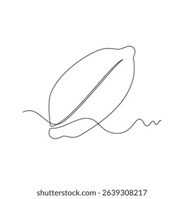 one line art Wheat Seed vector illustration. line art, one continuous line, simple, hand drawn and sketch style. for icons, symbols, signs or logos