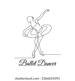 One line art woman ballet dancer , wall decor vector illustration design. can be used for wall art, print, cover design, poster illustration, card, t-shirt print, etc
