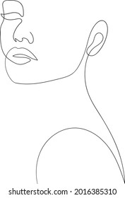 one line art woman drawing