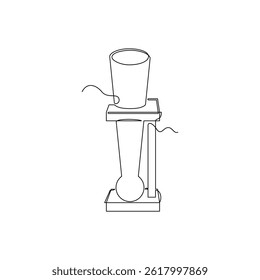 one line art Yard Glass vector illustration. line art, one continuous line, simple, hand drawn and sketch style. for icons, symbols, signs or logos