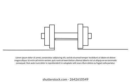 Uma barra de linha pode usar para ginástica. Linha contínua mínima abstrata.
