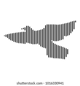 One line birds set. Vector illustration eps 10. birds logo made out of lines. Bird logo made out of lines