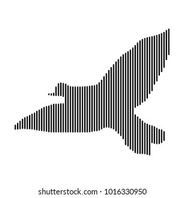 One line birds set. Vector illustration eps 10. birds logo made out of lines. Bird logo made out of lines