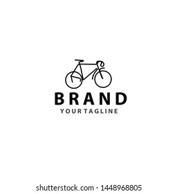 One Line Bycycle Logo Design Vector Stock Vector (Royalty Free ...