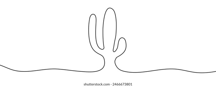 One line cactus. Continuous line doodle Mexican desert plant. Hand drawn continues line art cactus illustrations. 11:11