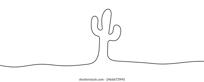 One line cactus. Continuous line doodle Mexican desert plant. Hand drawn continues line art cactus illustrations. 11:11