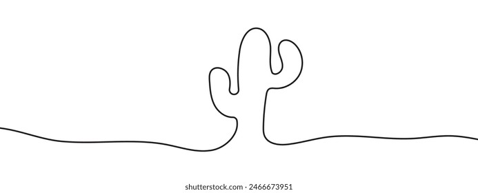 One line cactus. Continuous line doodle Mexican desert plant. Hand drawn continues line art cactus illustrations. 11:11