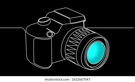 One Line Camera: Capturing Moments in Minimal Vector Art