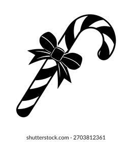 uma linha de cana de doces com arco