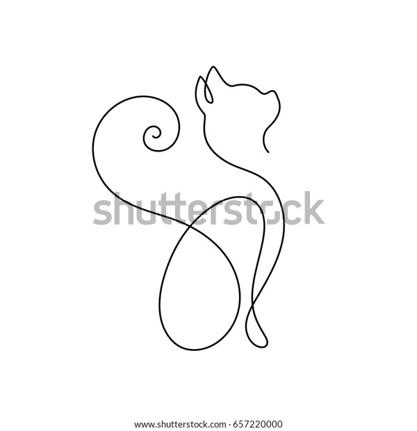 Image Vectorielle De Stock De Silhouette De Creation D Un Chat A