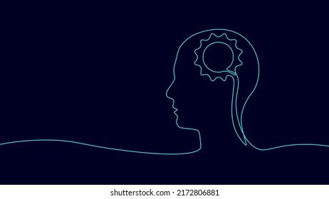 One Line Coaching Session Problem Solution Concept. Creative Idea Mindset Line Art Psychologist Therapy. Education Online Training Leader Strategy Business Vector Illustration