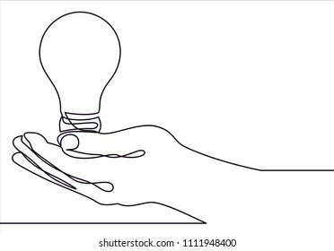 one line continuous draw woman with a light bulb, a man with a light bulb, a doctor with a lightbulb painted by hand picture silhouette. Line art. 