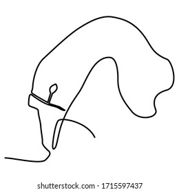 one line continuous drawing big head swan