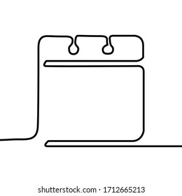 One Line Continuous Drawing Calendar